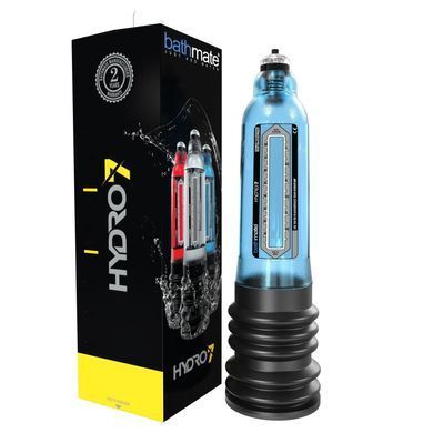 Гидропомпа Bathmate Hydro 7 для увеличения пениса голубая - фото