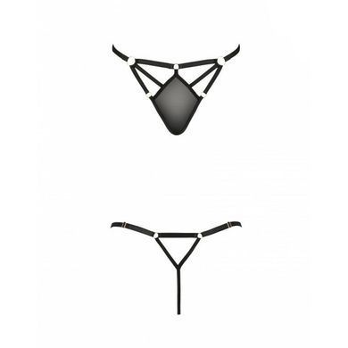 Трусики из стреп Passion MEGGY THONG black L/XL