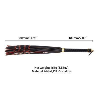 Флоггер LOCKINK SEVANDA Red & Black Braided Tail Flogger - фото