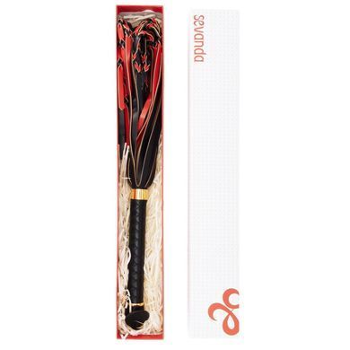 Флоггер LOCKINK SEVANDA Red & Black Braided Tail Flogger - фото