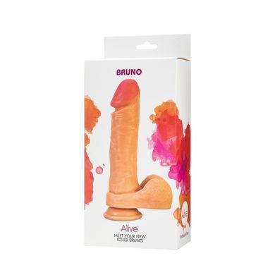 Недорогой фаллоимитатор на присоске Alive Bruno (21,5 см) - фото