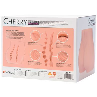 Мастурбатор напівторс вагіна та анус Kokos Cherry - фото