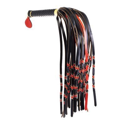Флоггер LOCKINK SEVANDA Red & Black Braided Tail Flogger - фото