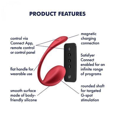 Смарт-віброяйце Satisfyer Shiny Petal Connect App - фото