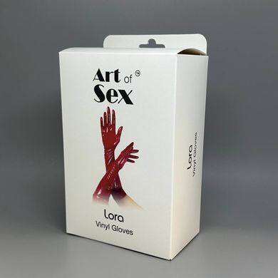 Глянцеві вінілові рукавички Art of Sex Lora чорні S