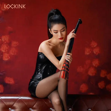 Флоггер LOCKINK SEVANDA Red & Black Braided Tail Flogger - фото