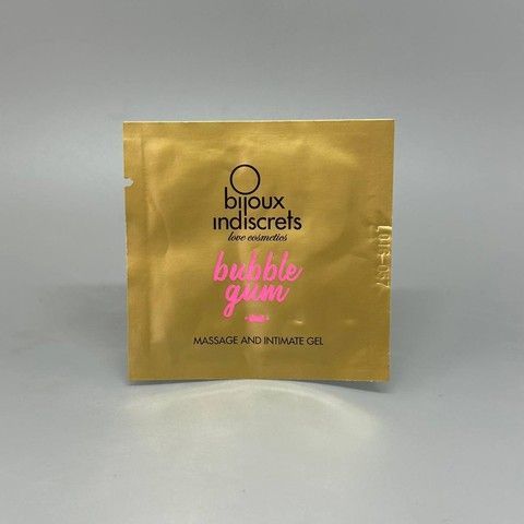 Сашет Вагінальна змазка і масажний гель 2 в 1 Bijoux Indiscrets Bubblegum (3 мл)