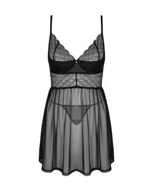 Сорочка и трусики Obsessive Chemeris babydoll & thong XS/S