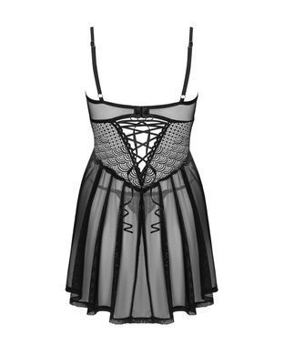 Сорочка и трусики Obsessive Chemeris babydoll & thong XS/S