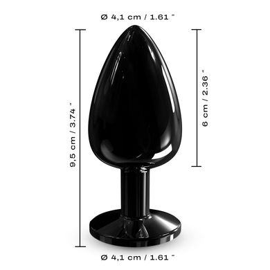 Анальная страза Dorcel Diamond Plug black L (4,1 см) - фото