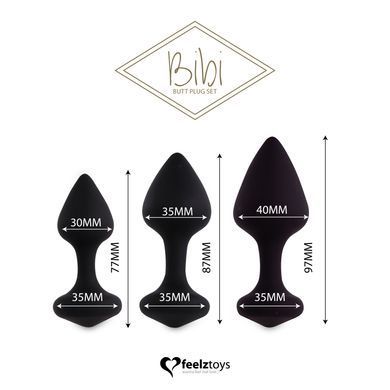 Набір анальних пробок FeelzToys Bibi Butt Black: Твій гід у світ першого аналу - фото