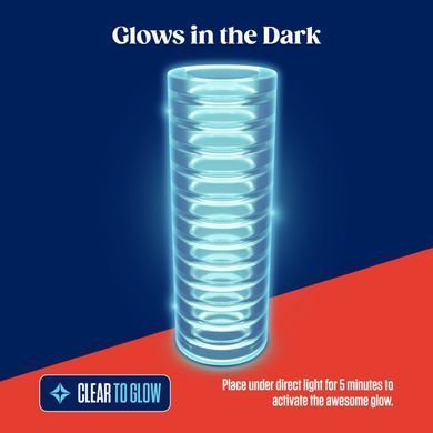 Сквозной мастурбатор Blush Ribz Glow in the Dark Masturbator Clear - фото