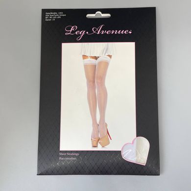 Панчохи прозорі Leg Avenue Sheer Stockings OS White - фото