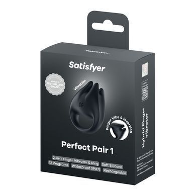 Пальчиковый вибратор и кольцо для пениса 2в1 Satisfyer Perfect Pair 1 - фото