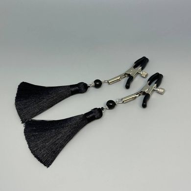 Затискачі для сосків Art of Sex Nipple clamps Black Tassels - фото