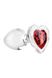 Скляна анальна пробка з кристалом серце (4 см) ADAM ET EVE RED HEART GEM MEDIUM - фото товару