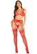 Эротический комплект Leg Avenue Bra Top, String and Garter Belt Stockings One Size Red - фото товара