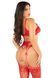 Эротический комплект Leg Avenue Bra Top, String and Garter Belt Stockings One Size Red - фото товара