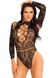 Еротичне боді Leg Avenue High neck lace bodysuit Black One Size