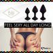 Набір анальних пробок FeelzToys Bibi Butt Black (3 см, 3,5 см, 4 см) - фото товару