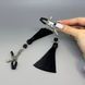 Затискачі для сосків Art of Sex Nipple clamps Black Tassels - фото товару