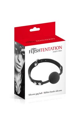 Кляп з кулькою Fetish Tentation Silicone Gag Ball Black - фото