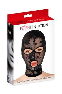 Капюшон для БДСМ Fetish Tentation Patterned fishnet hood