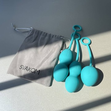 Svakom Nova Ball - набір вагінальних кульок бірюзовий - фото