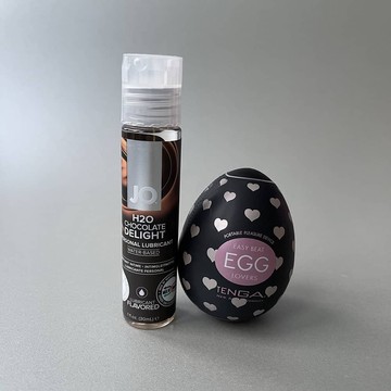 Набір яйце мастурбатор Tenga Egg Lovers + смачна змазка System JO м'ята (30 мл)