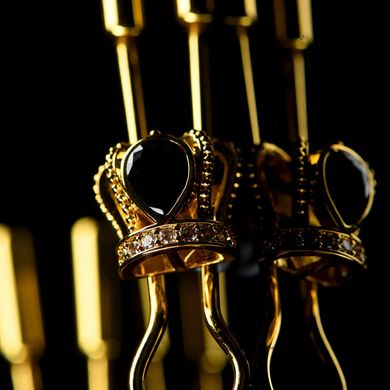 Затискачі на соски UPKO корона з підвісками золотисті - фото