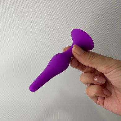 Анальная пробка MAI Attraction Toys №32 фиолетовая - 2,5 см (мятая упаковка) - фото