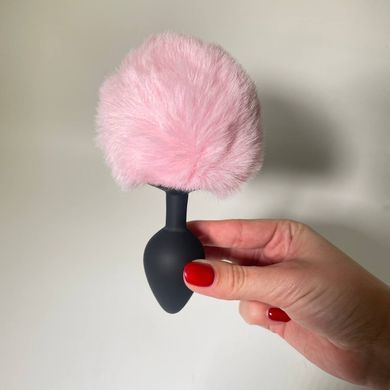 Пробка БДСМ хвостик розовый 3,5 см Art of Sex Silicone Rabbit Tail