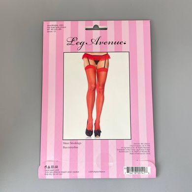 Панчохи прозорі Leg Avenue Sheer Stockings OS Red - фото