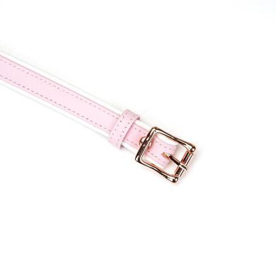 Маска на глаза кожаная Liebe Seele White & Pink Fairy Goat Leather Blindfold