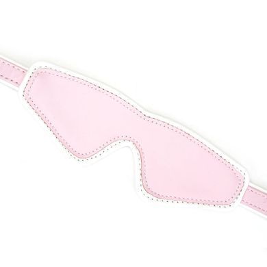 Маска на глаза кожаная Liebe Seele White & Pink Fairy Goat Leather Blindfold
