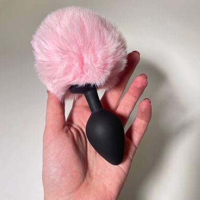 Пробка БДСМ хвостик розовый 3,5 см Art of Sex Silicone Rabbit Tail