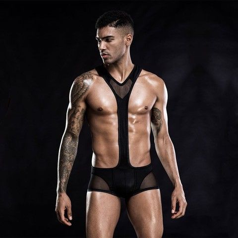 Чоловіче еротичне боді JSY Потужний Саймон One Size Black