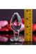Скляна анальна пробка з кристалом серце (4 см) ADAM ET EVE RED HEART GEM LARGE - фото товару