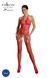 Ажурний бодістокінг з доступом Passion ECO BS002 red - фото товару