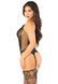 Еротичний комплект Leg Avenue Cami Garter with Stockings and String One Size Black - фото товару