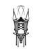 Корсет з трусиками Obsessive Dominna cupless corset & crotchless thong S/M