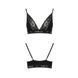 Эластичный топ с кружевом Passion PS001 TOP black S