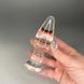 Скляна анальна пробка в формі продовгуватої краплі (3,7 см) - фото товару