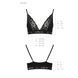 Эластичный топ с кружевом Passion PS001 TOP black S