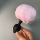 Пробка БДСМ хвостик розовый 3,5 см Art of Sex Silicone Rabbit Tail
