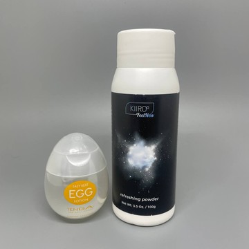 Набір Змазка Tenga Egg Lotion (65мл) + Тальк Kiiroo Feel New Refreshing Powder (100 г) (срок 01.2024)