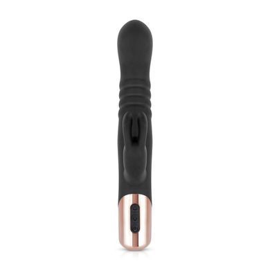 Вибратор-кролик с фрикциями Rosy Gold Rabbit Vibrator with thrusting function Black - фото