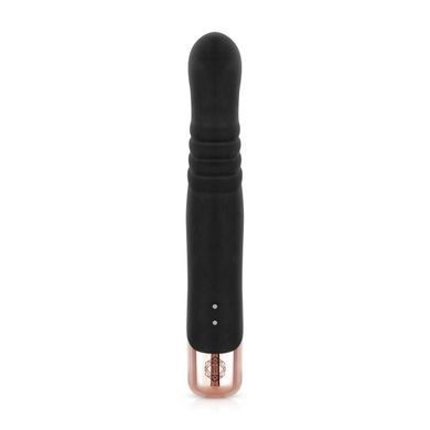 Вибратор-кролик с фрикциями Rosy Gold Rabbit Vibrator with thrusting function Black - фото