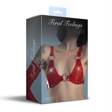 Ліф ПВХ Feral Feelings Bikini Top Red Trasparent