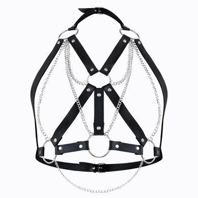 Портупея кожаная Art of Sex Aiden Leather harness XS-M чорна